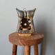 Owl tealight holder ceramic handmade owl candle holder brutalist