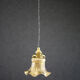 Old tulip suspension painted gold with new brass