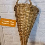 Cornucopia rattan basket