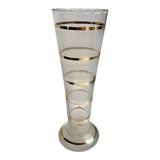Serrated vase with gilded edging 60s