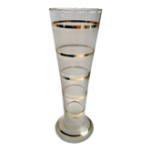 Serrated vase with gilded edging 60s