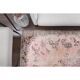 Tapis turc vintage en laine et coton rose noué à la main
