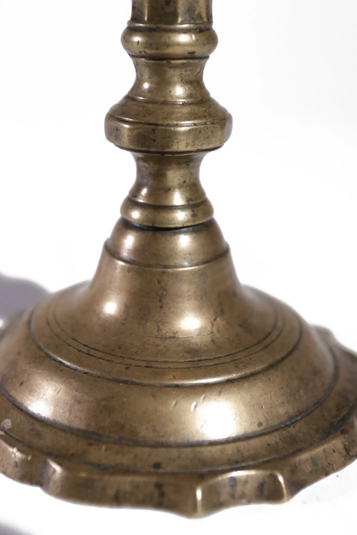 French 18th-century brass candlestick – Louis XV