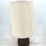 Large 1960s Ceramic Table lamp or floor lamp With Original Fabric Shade Fro