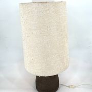 Large 1960s Ceramic Table lamp or floor lamp With Original Fabric Shade Fro