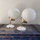 Paire d’appliques murales globes inclinables