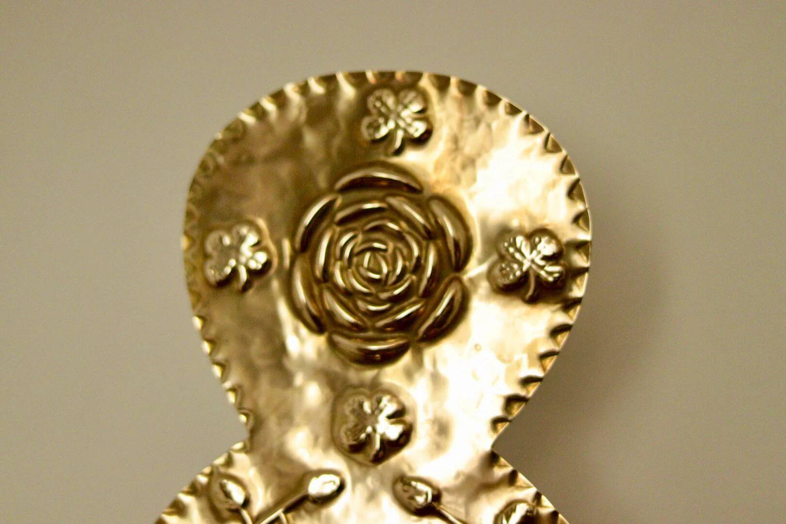 Pair of large mid-century Swedish brass sconces