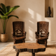 Pair of carved African armchairs