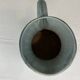 Large vintage pitcher in crackled celadon ceramic, beaded decoration.