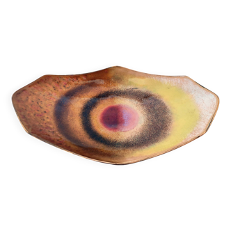 Enameled Copper Vide-Poche / Decorative Bowl Ascribable to Paolo De Poli