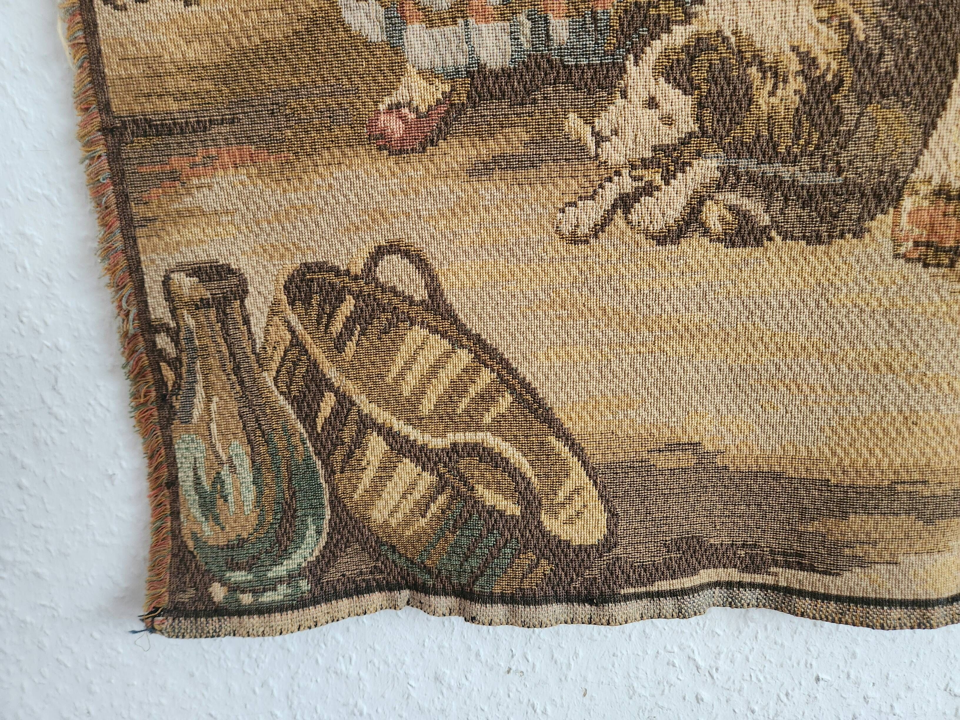 French wall tapestry Gobelin Tapestry "Jolly Men" "After Rembrandt"