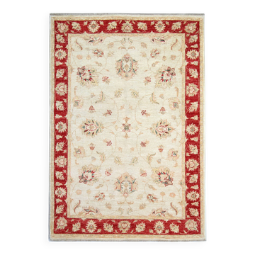 Traditional Living Room Rug, Cream Red Floral Oriental Carpet 119x175cm