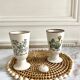 Paire de mazagrans tasses herbier