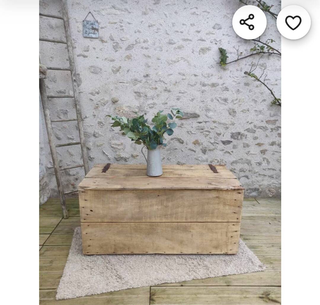 Restored solid poplar chest