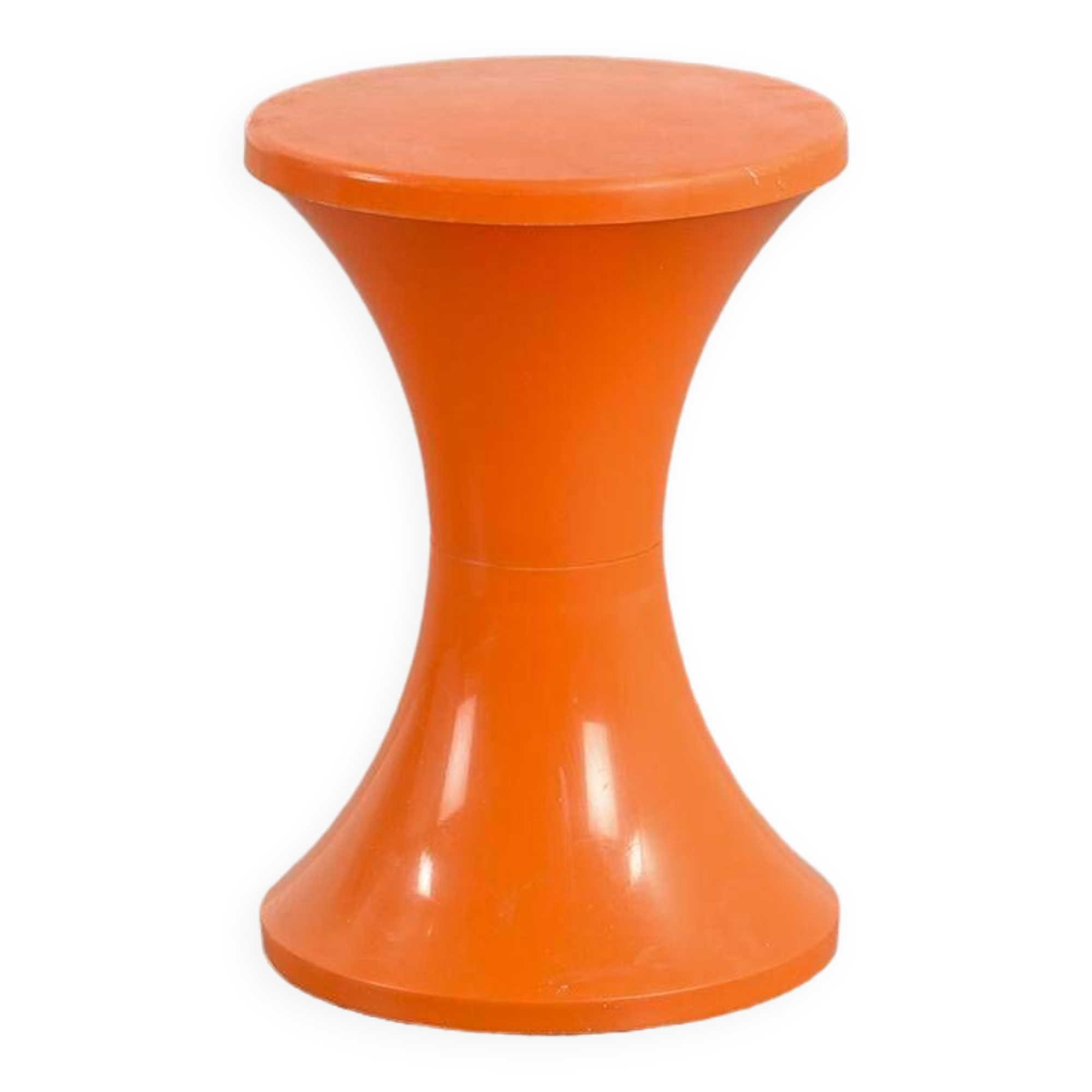 Tabouret Tam Tam orange, années 70