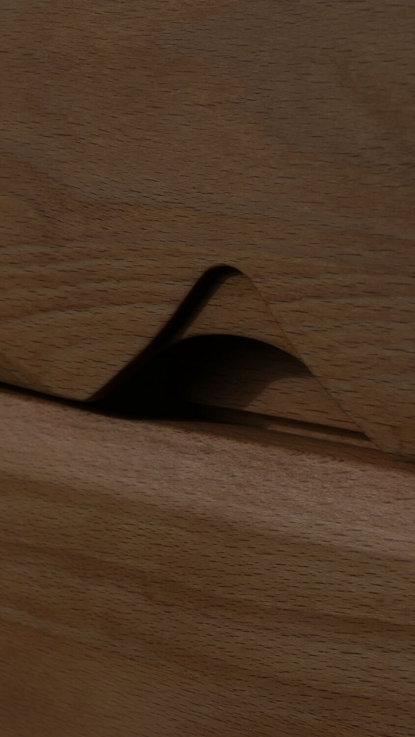 High chest of drawers in solid elm from Maison Seltz