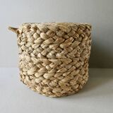 Braided rope pouffe stool, 60s-70s