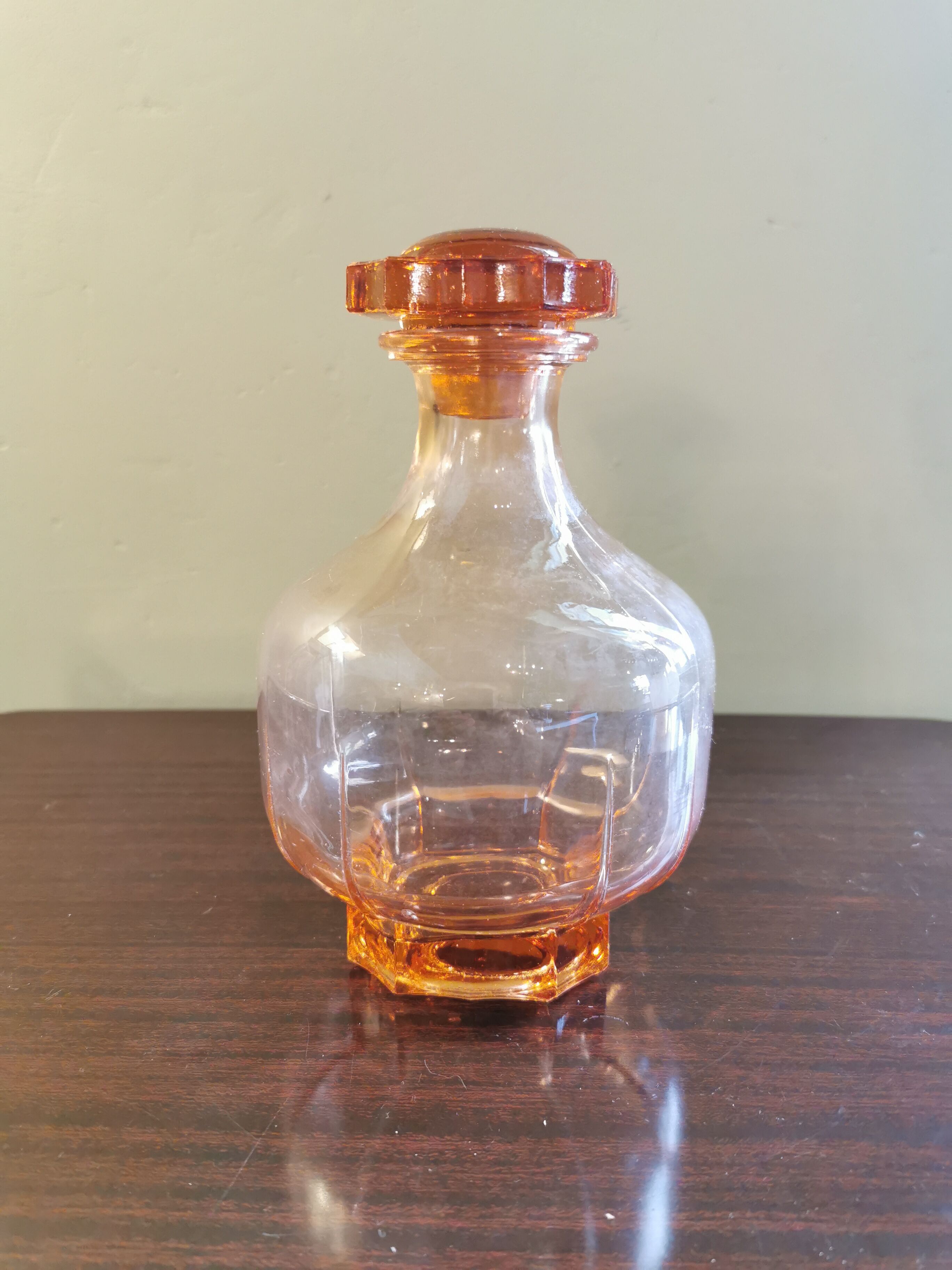Carafe art deco orange