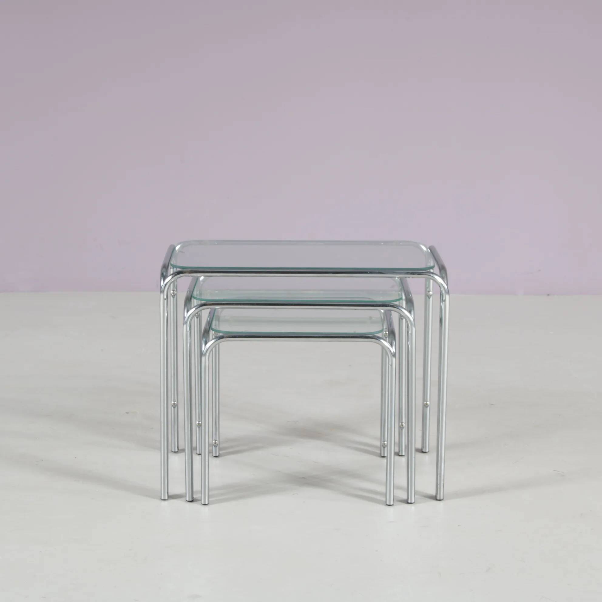 1970s set of nesting tables from the Netherlands