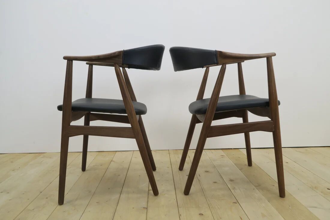 Set of six chairs model 213 by Thomas Harlev for Farstrup, Denmark 1960.