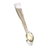 WMF vintage sugar tongs in silver-plated metal with crossed ribbon decoration.