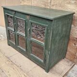 Ancien buffet vitré en teck birman