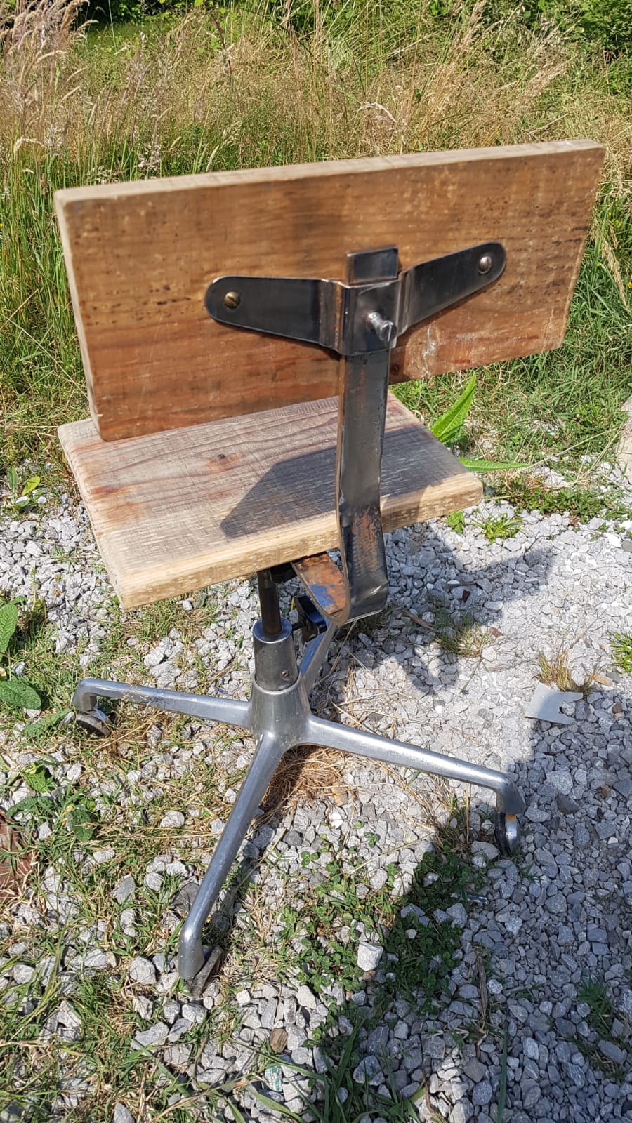 Chaise d'atelier industrielle