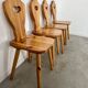 Lot 4 old farm chairs 60 vintage years