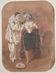 Gouache arlequin 1858 par gustave donjean (1800-1899)