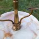 Standing ashtray and laying cigarettes, brass and marble, early XXth
