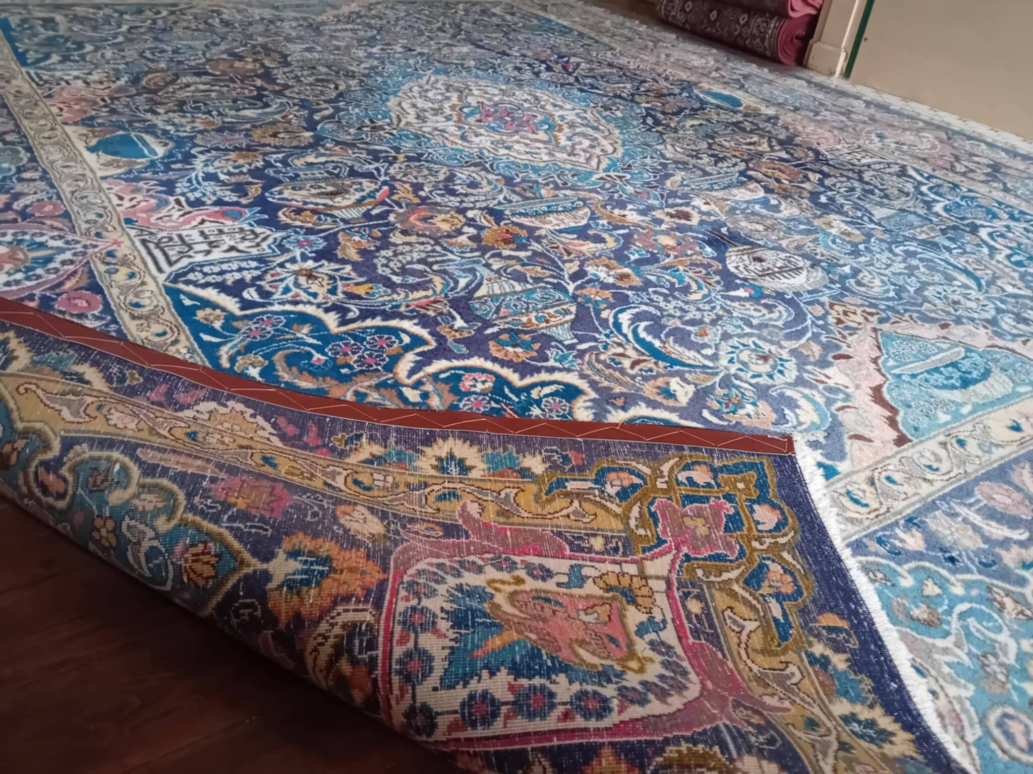 Handmade Persian Kashmar rug 381x291cm