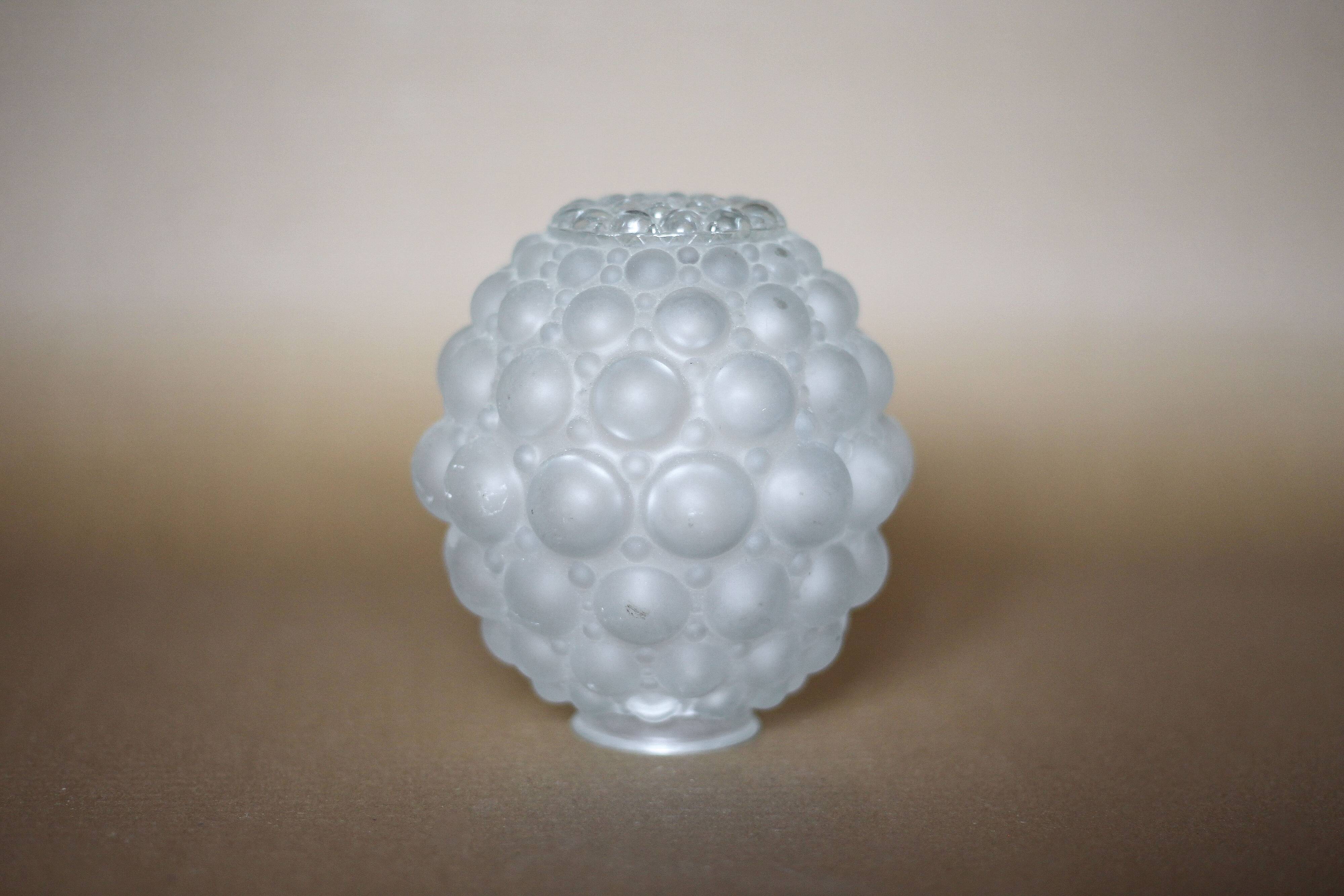 Bubble pattern glass globe, vintage glass lampshade, lighting fixture, globe lamp, interior decoration