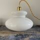 Suspension vintage en opaline blanche