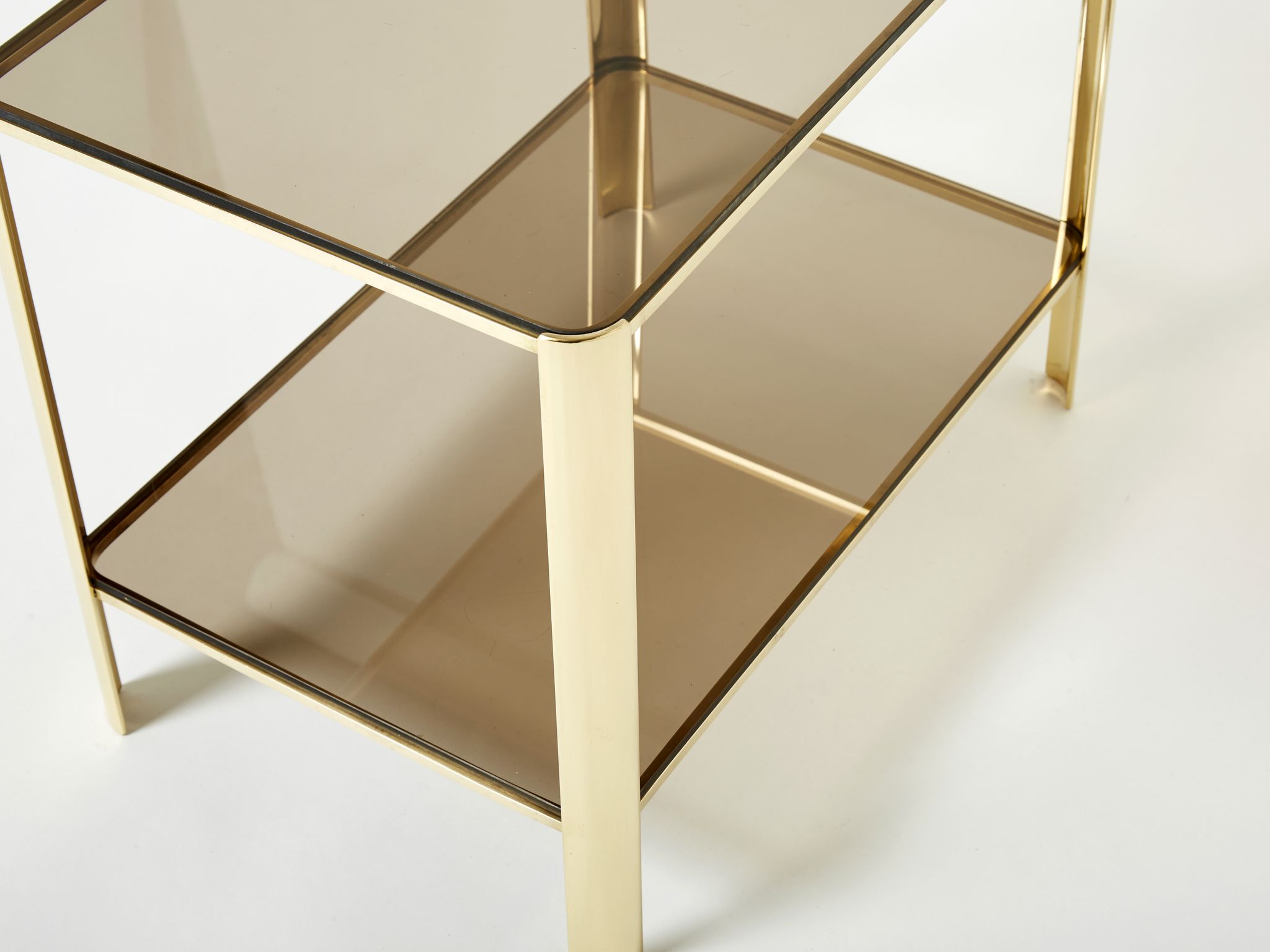 Bronze side table signed J.T. Lepelletier for Broncz circa 1960