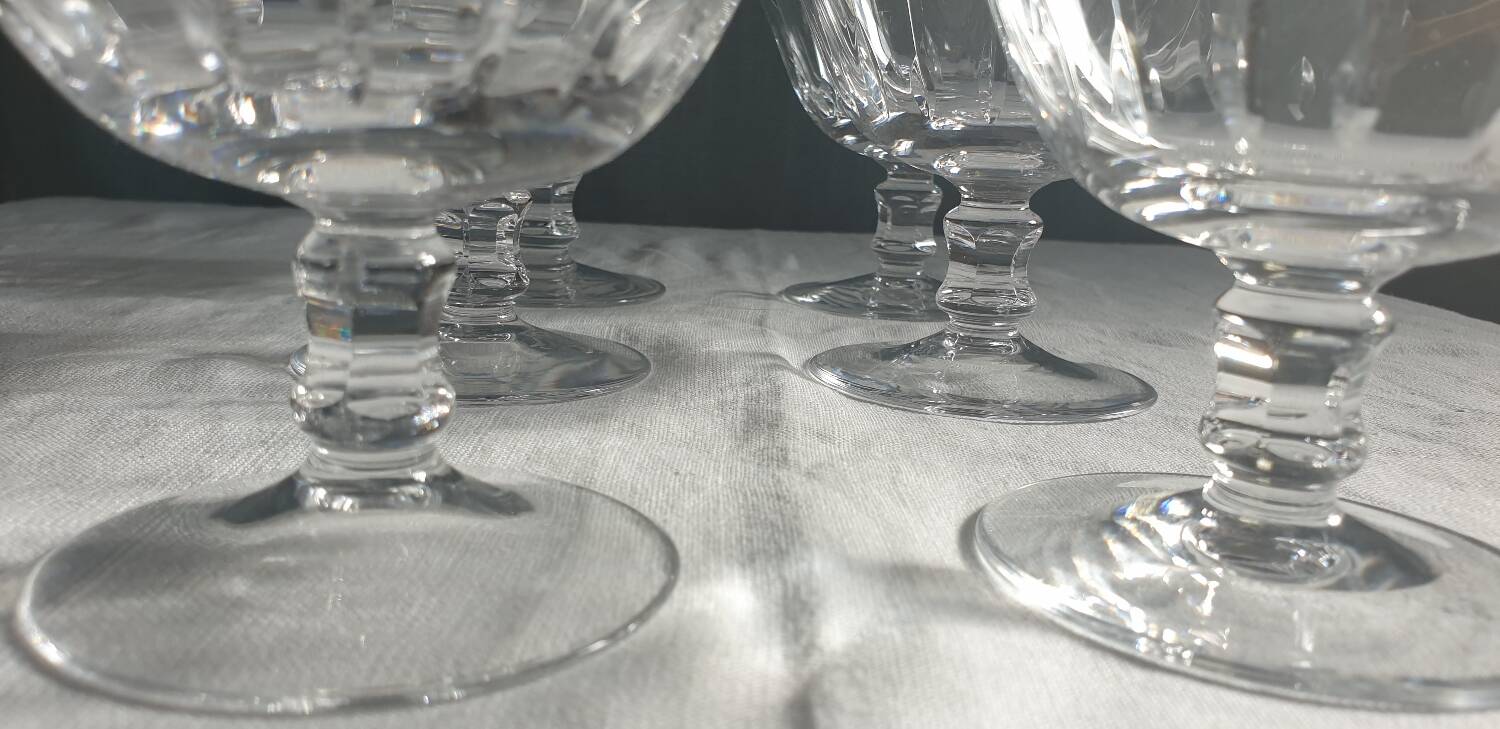 6 coupes à Champagne en cristal