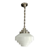 Murano glass and chrome suspension