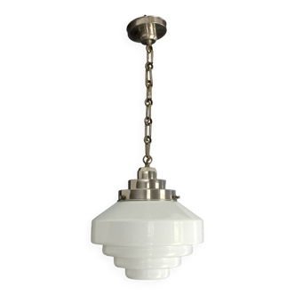 Murano glass and chrome pendant light