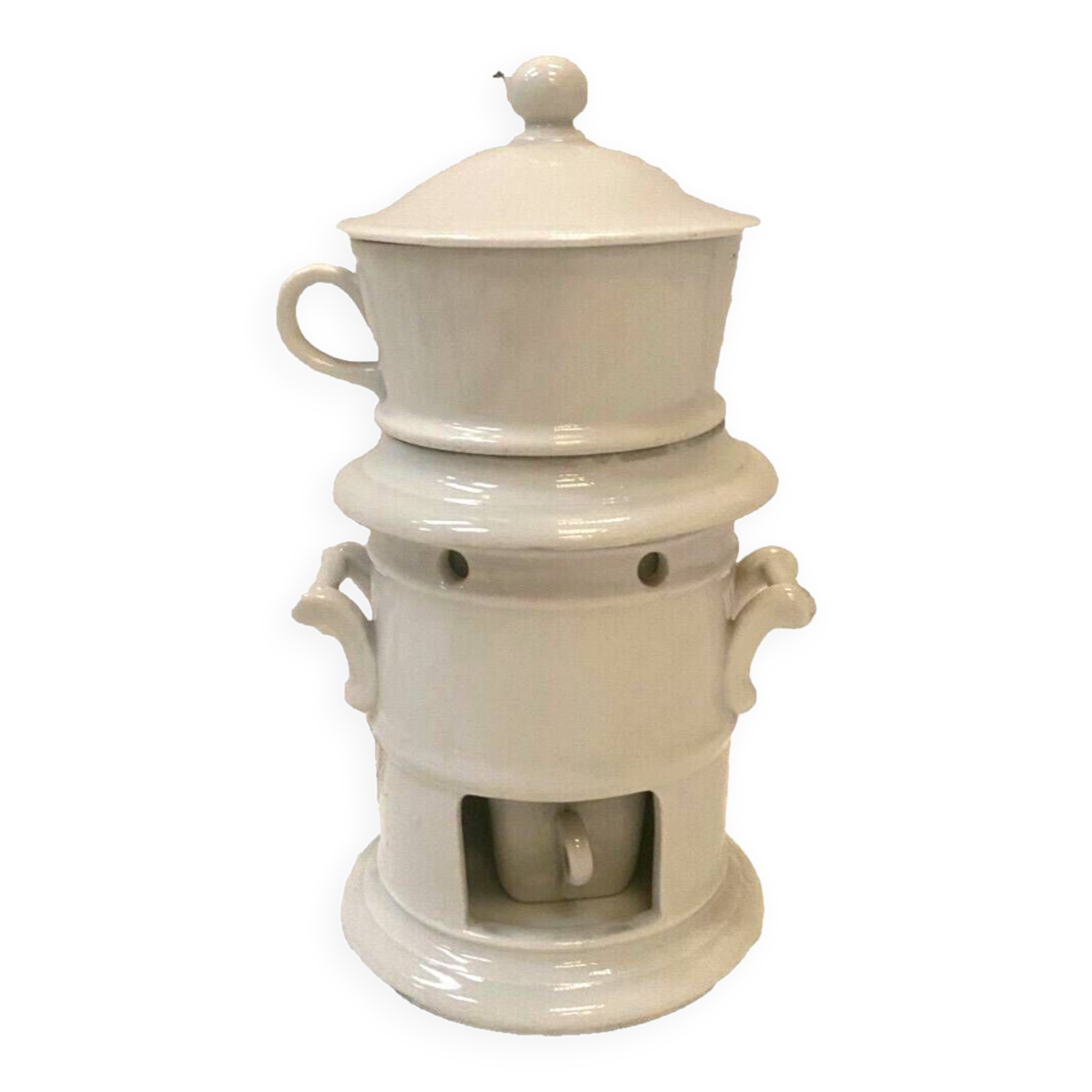 20th century white porcelain teapot