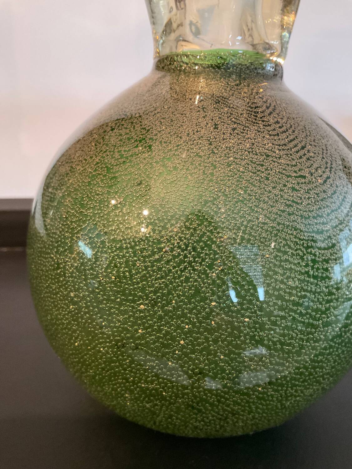 Vintage Murano vase in bubble-blown glass paste