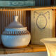 Glazed stoneware bonbonnière