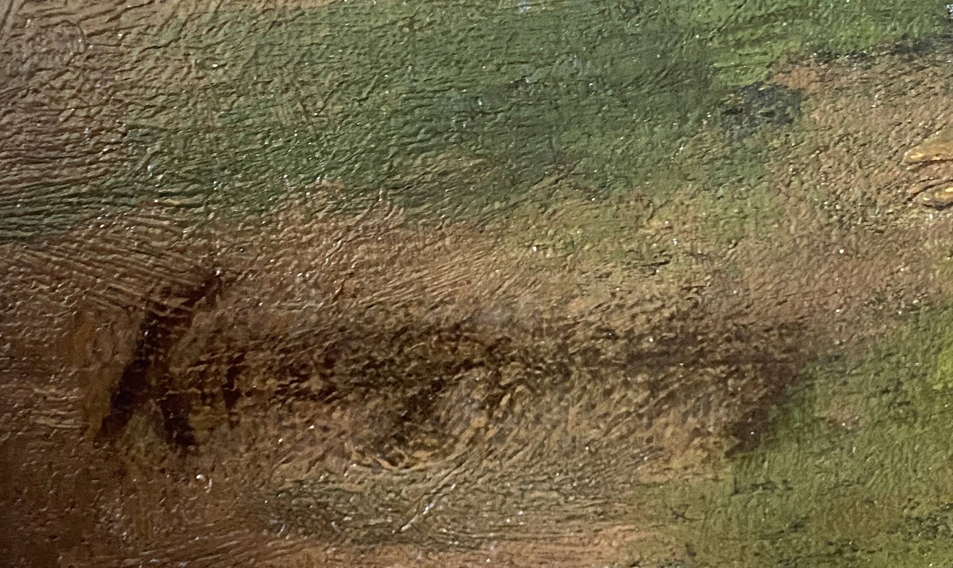Oil on canvas "River Landscape" Karl Daubigny (1846-1886)