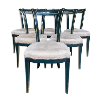 6 chaises de style directoire signées maurice hirch