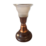 Metal and glass wooden desk lamp 1940