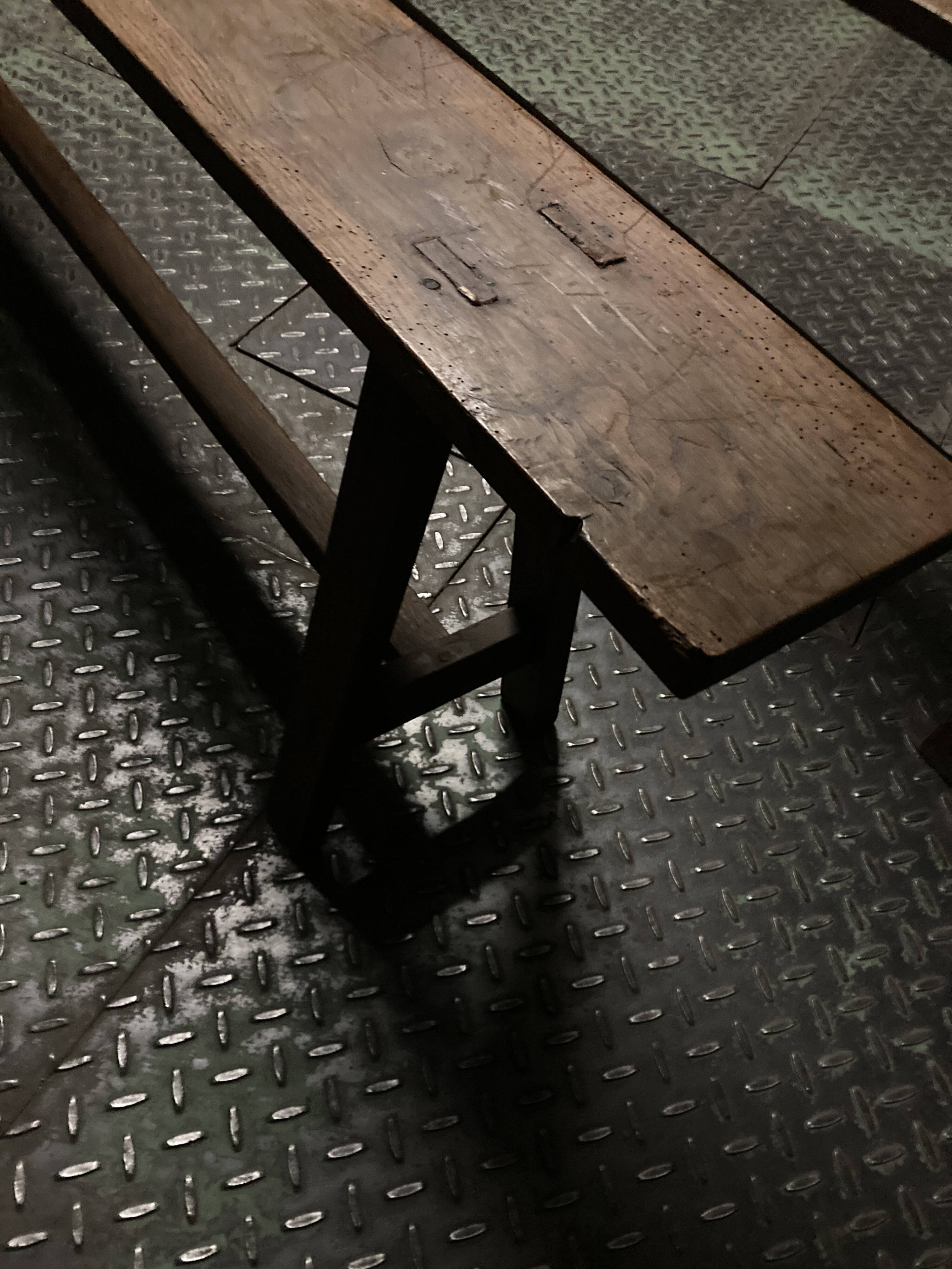 Paire de bancs de monastère Longueur 2m