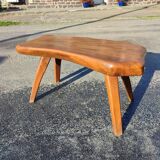 Brutalist solid wood table