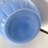 Art Deco vase in blue opaline glass