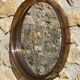 Vintage round smoked plastic mirror, circa 1970s.