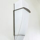 Wall lamp in satin glass and nickel-plated metal designed by Léonardo Marelli