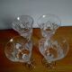 Lot de 4 petit verres à pied en cristal taillé