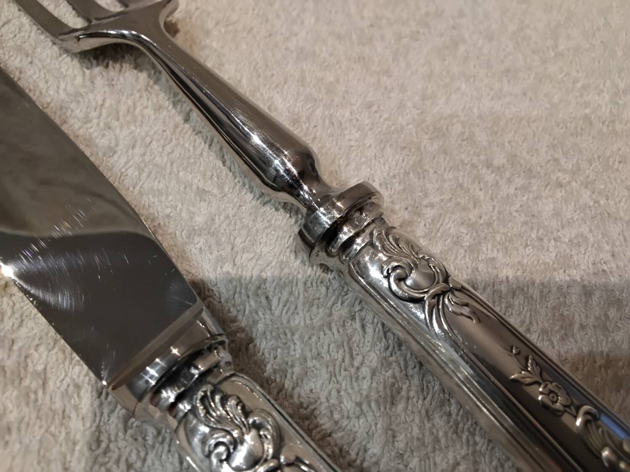 Carving service for 2 pieces, silver-plated metal, Ercuis silversmith, Louis XV style, 29